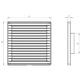 Szellőzőrács airRoxy 02-246, négyzet alakú, 170x170 mm, Ø100 mm, rovarhálóval, Fehér