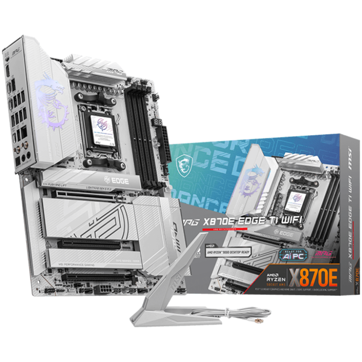 Дънна платка, MSI MPG X870E EDGE TI WIFI, ATX, Socket AM5, 4x DDR5