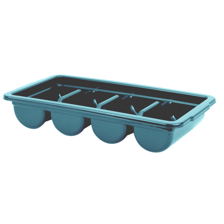 HORECANO evőeszköz-rendező, 4 rekesszel, szürke