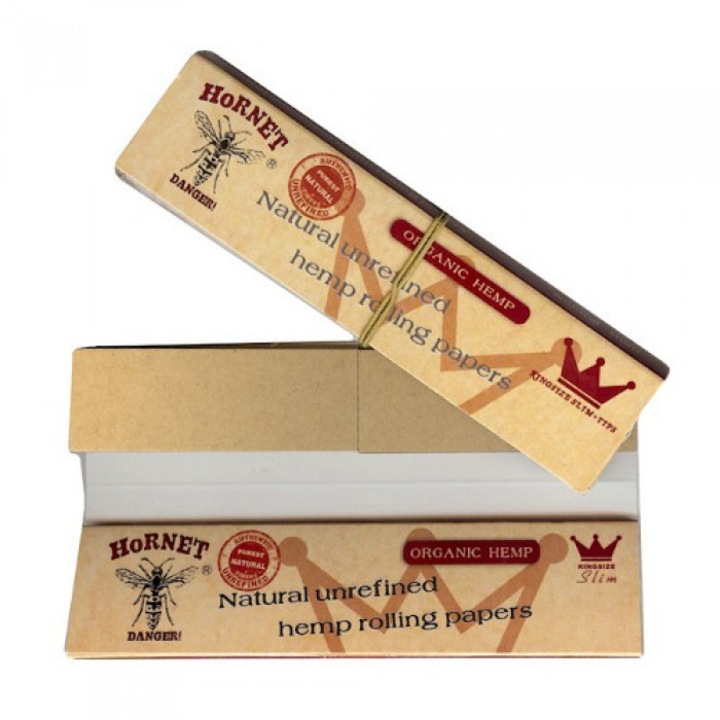 Листчета за цигари с филтри Hornet Natural Brawn king size slim, 24 буклета в кутия, 110 mm