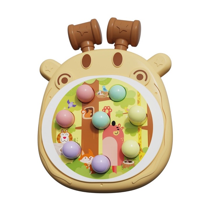 Joc interactiv pentru copii, whack-a-mole, coordonare mana-ochi, multicolor, 30x20cm