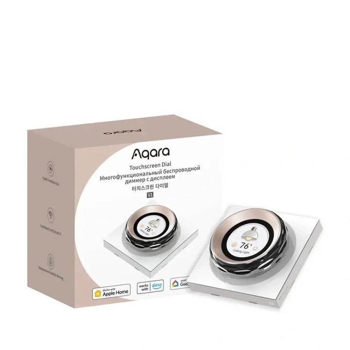 Intrerupator inteligent Aqara Touchscreen Dial V1 EU, 2 canale, Zigbee