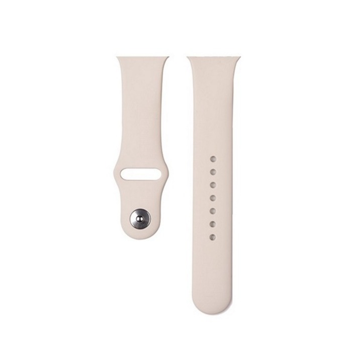 Devia deluxe sport pótszíj, egyedi méret, kicsi, szilikon, állítható, bézs, kompatibilis: Apple Watch Series 5 40mm / Watch Series 4 40mm / Watch Series 3 38mm