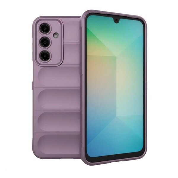 Husă de telefon mobil din silicon Gigapack, rezistență la șocuri, protecție cameră, 3D, mov, compatibilă: Samsung Galaxy A56 5G, SM-A566