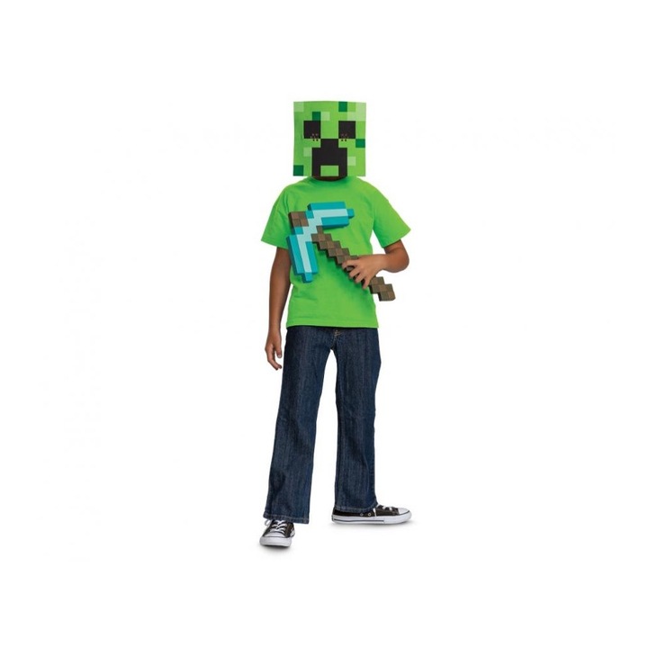 Set petrecere Minecraft pentru copii, masca si tarnacop, marime ...