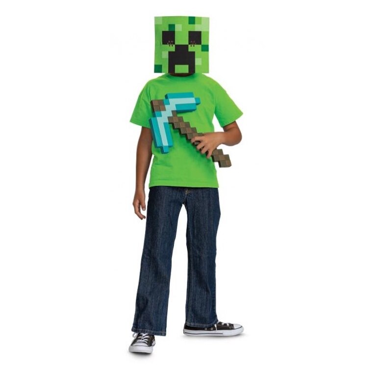 Set petrecere Minecraft pentru copii, masca si tarnacop, marime ...