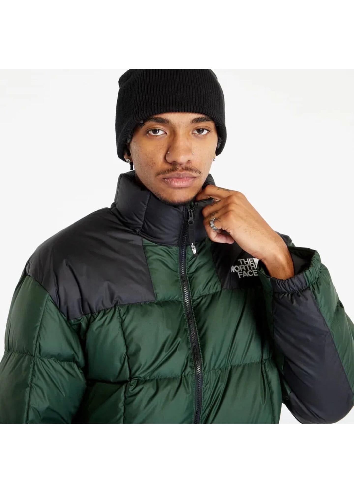 Jacheta barbati The North Face, puf natural, impermeabila, verde Jacheta barbati The North Face, puf natural, impermeabila, verde