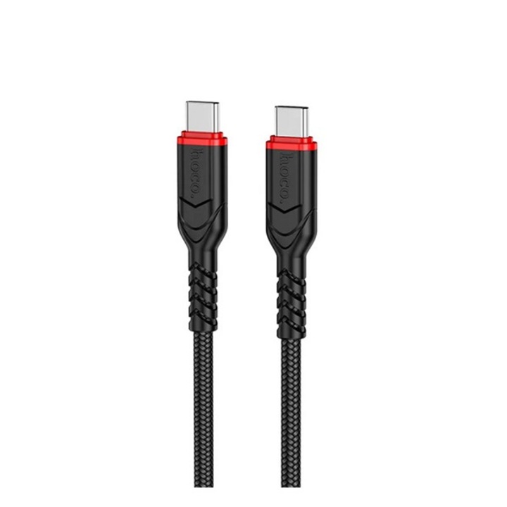 Hoco x59 adatkábel, type-c - type-c, 60w, 3a, pd gyorstöltő, 300cm, fekete
