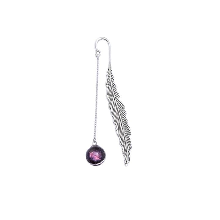 Semn de carte Toirxarn, 11.5 x 9.5 x 1.58 cm, cu semn zodiacal sagetator, metal, sticla