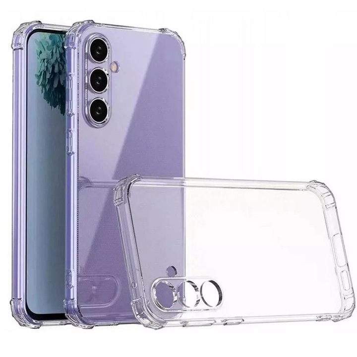 Samsung Galaxy S25 Plus 5G (S25+ 5G) kompatibilis szilikon hátlaptok, erősített sarkokkal, átlátszó, Anti Shock, 1,5mm