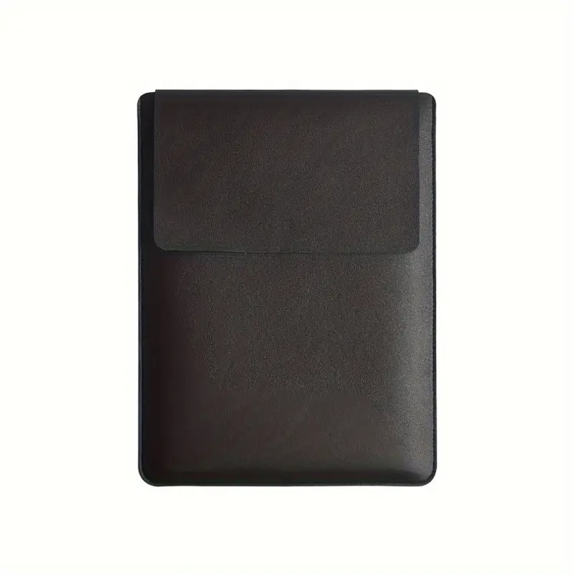 Husa pentru MacBook Pro/Air sau Laptop 15 inch Sleeve din piele PU premium cu mouse-pad inclus, rezistenta la apa, negru