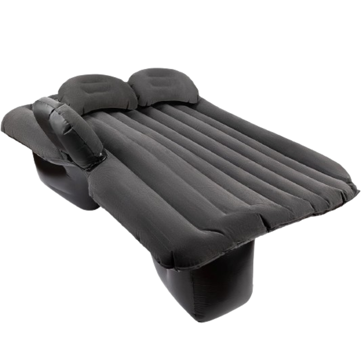 Saltea gonflabila pentru masina, cu 2 perne, practica si durabila, potrivita pentru piscina / cort camping, 130 x 80 cm, Negru