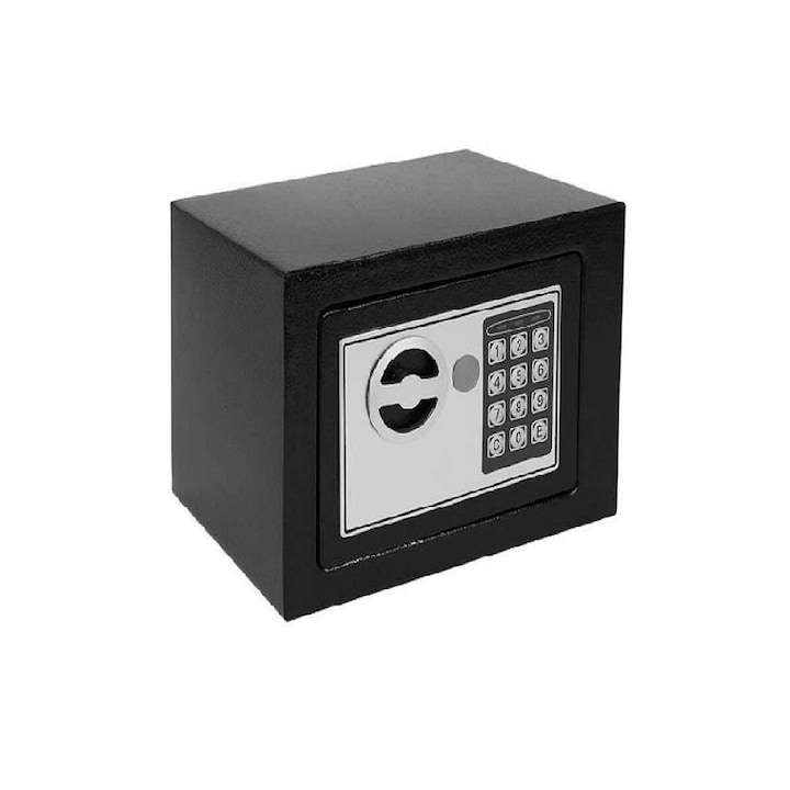 Seif digital, Merystyle, 17 x 22, 8 x 17 cm, Negru