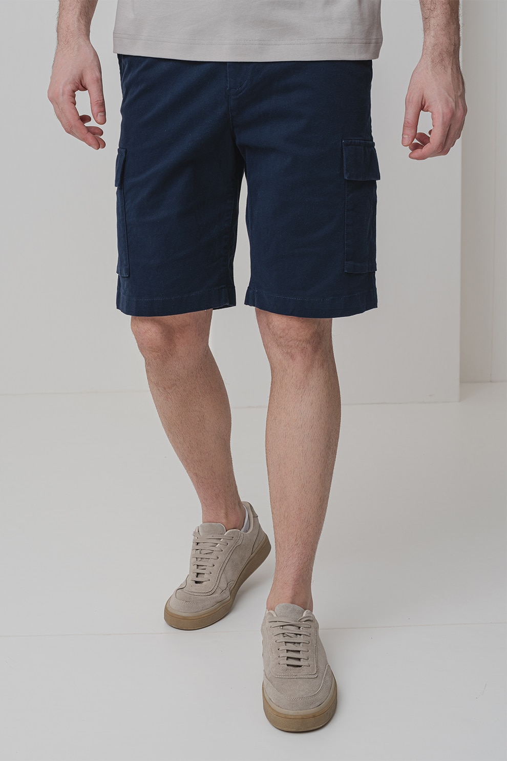 CALVIN KLEIN, Pantaloni scurti cargo cu buzunare multiple, Albastru ultramarin, 34