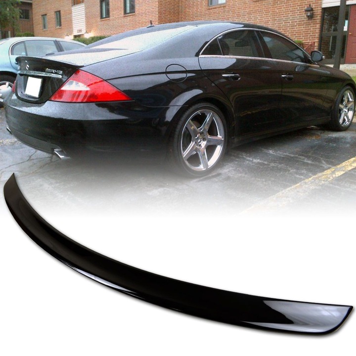 Eleron portbagaj compatibil Mercedes CLS W219 C219 model AMG plastic ABS negru lucios ( vopsit profesional in Fabrica cod vopsea MB 040 ) Calitate Premium