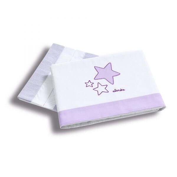 Set lenjerie 3 piese pentru patut 120×60 cm Purple Star
