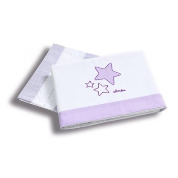 Set lenjerie 3 piese pentru patut 120×60 cm Purple Star Set lenjerie 3 piese pentru patut 120×60 cm Purple Star