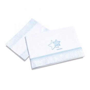 Set lenjerie 3 piese pentru patut 120×60 cm Blue&White Star Set lenjerie 3 piese pentru patut 120×60 cm Blue&White Star
