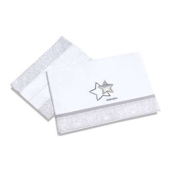 Set lenjerie 3 piese pentru patut 120×60 cm Silver Set lenjerie 3 piese pentru patut 120×60 cm Silver