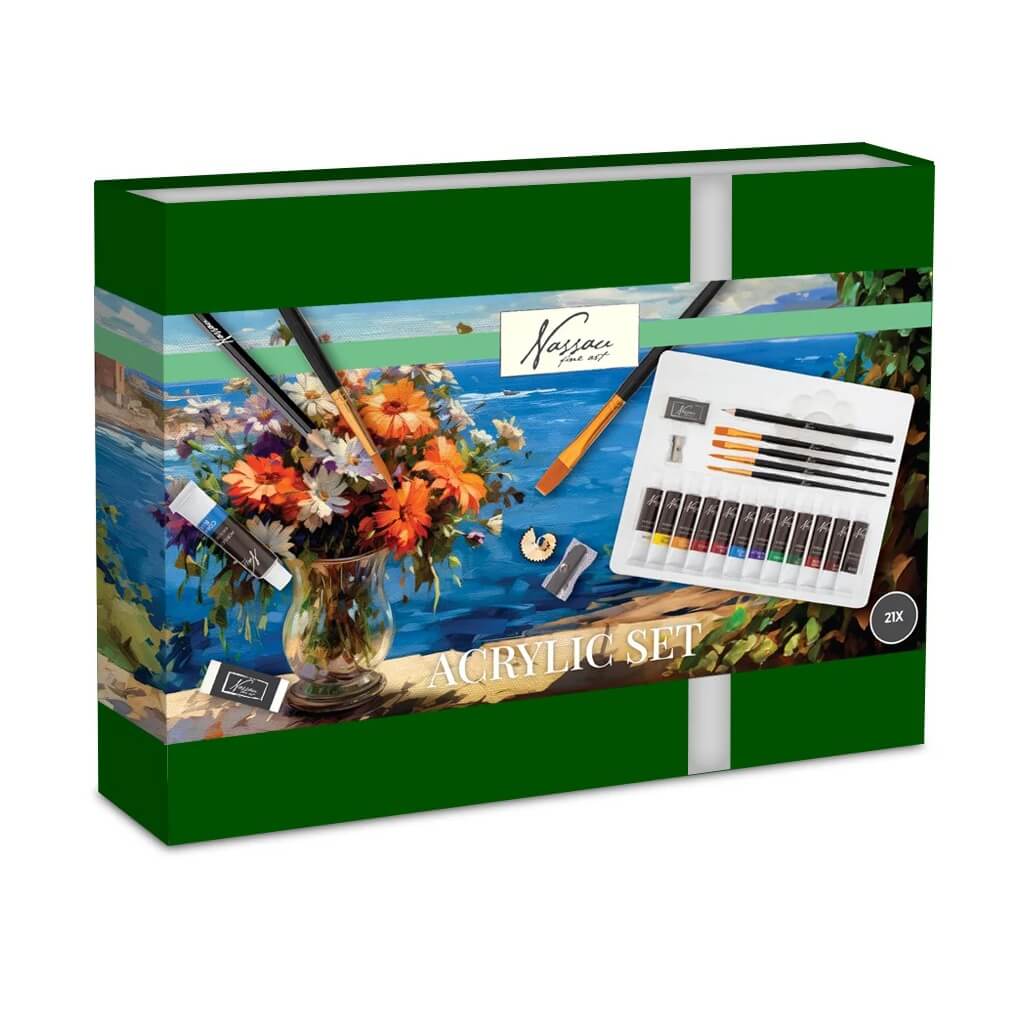 Fabulous Art DMART-21 4パックセット Set pictura 21 piese Acrylic Nassau Fine Art in cutie carton - eMAG.ro