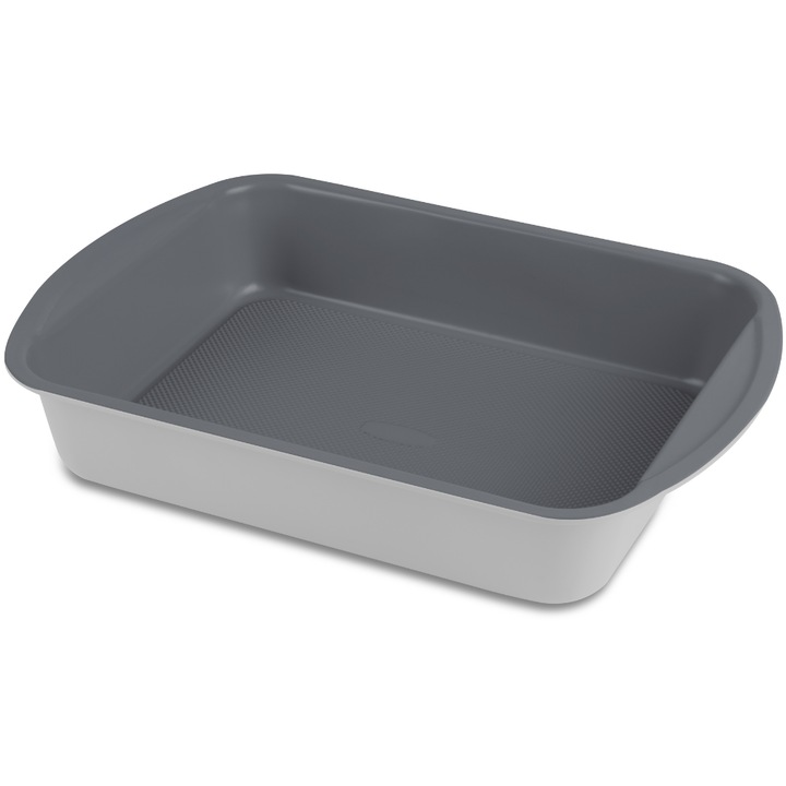 Tava dreptunghiulara pentru copt, 40*28, 5 cm, gri mat - BH/7909