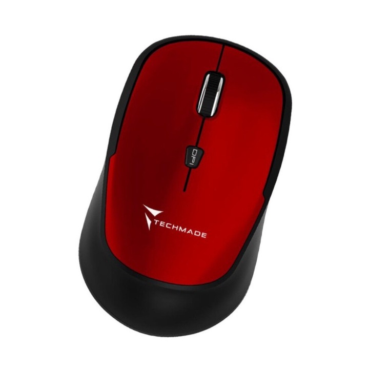 Techmade egér vezeték nélküli, Tm-xj35, piros, PC-hez