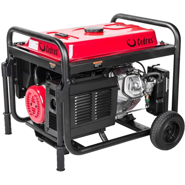 Generator electric Cedrus AG7E-3F, 16KM, 6800W, 230V/400V, cu sistem AVR, mobilitate cu roti