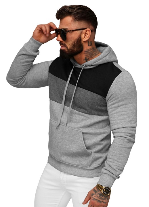 Férfi pulóver OZONEE JS/8B1312, Szürke