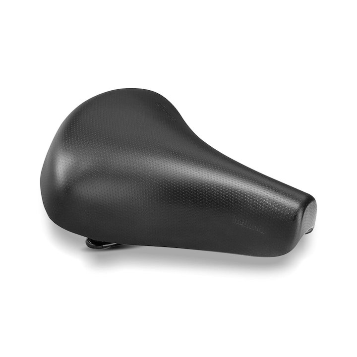 Selle Royal Holland Unitech Relaxed kerékpárnyereg, fekete, 246x220mm, rugós felfüggesztésű rendszerrel