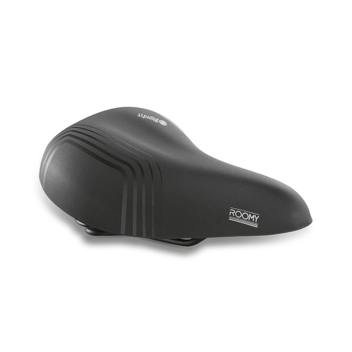 Selle Royal Roomy Relaxed Kerékpárnyereg, 277 x 215 mm, ideális városi kerékpározáshoz, fekete