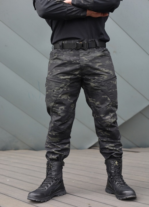 Pantaloni tactici night hook black camo 3XL