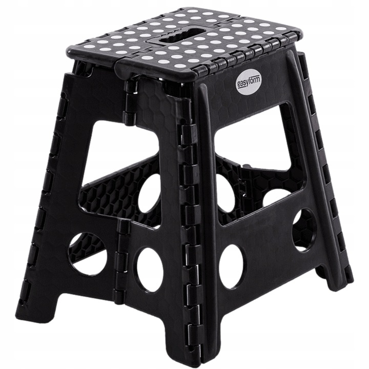 Összecsukható szék, PrzydaSie.pl, 150 kg, 32,5x40 cm, fekete