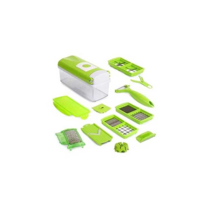 Razatoare multifunctionala Kludoo® cu 11 piese pentru fructe si legume, practica