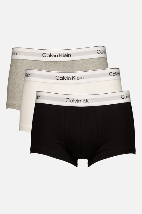 CALVIN KLEIN, Боксерки с лого - 3 чифта, Бял/Черен/Сив