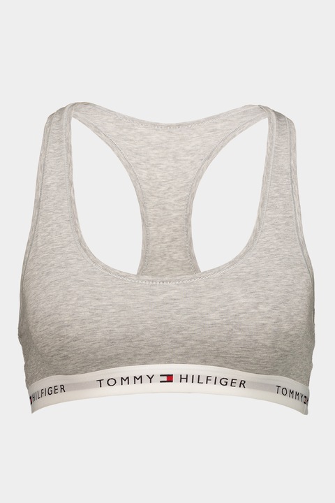 Tommy Hilfiger, Modáltartalmú melltartó logós pánttal, Szürke, S