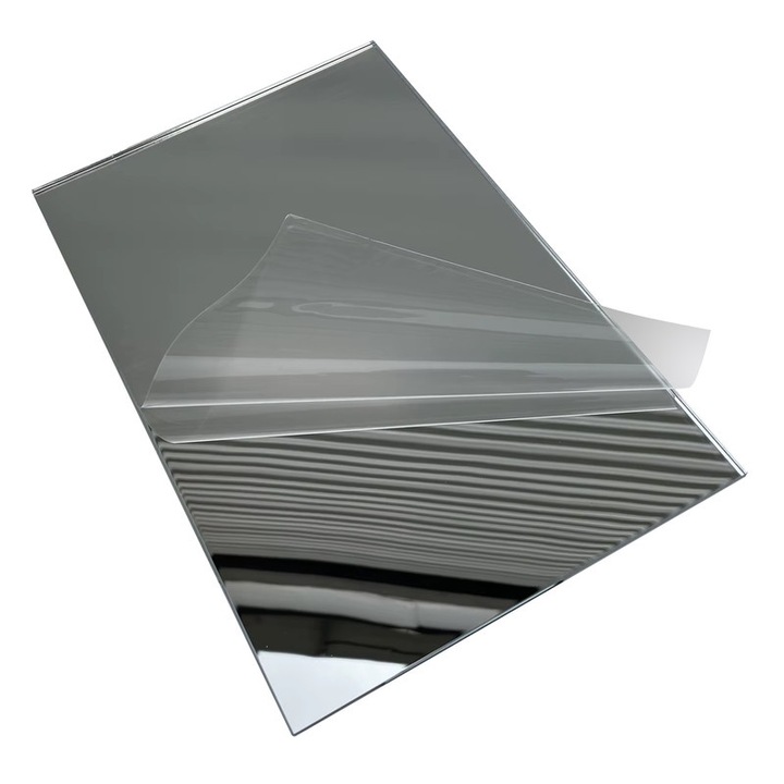 Plexi üveglap, akril PMMA ezüst tükör, 3 mm, A4, 297 x 210 mm