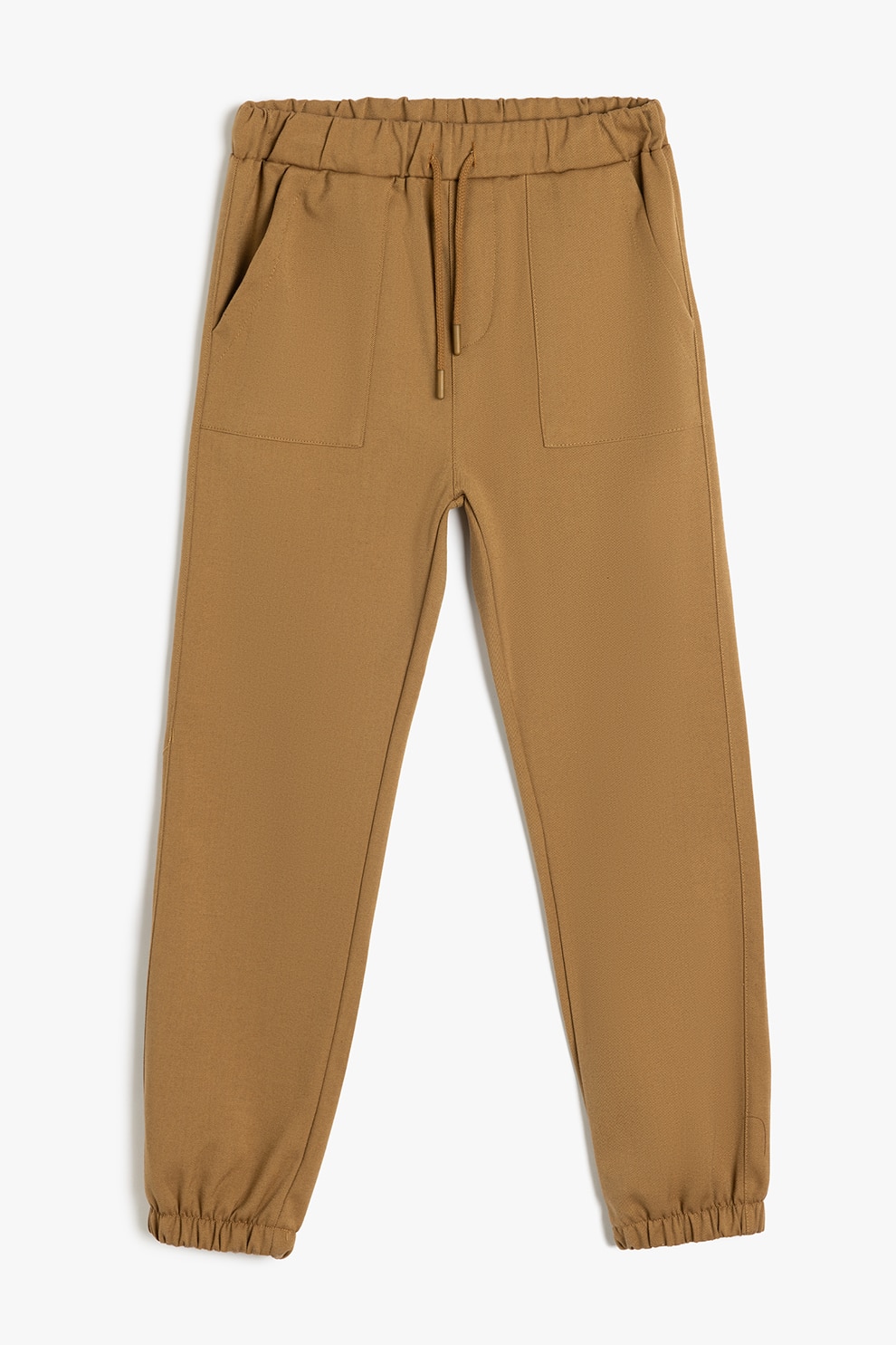 KOTON, Pantaloni de trening cu buzunare laterale, Caramel, 122-128 CM
