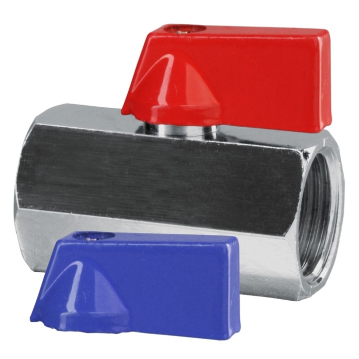 Robinet sferic cu bila Valvex Mini, filet interior-interior, 1/2, maner fluture