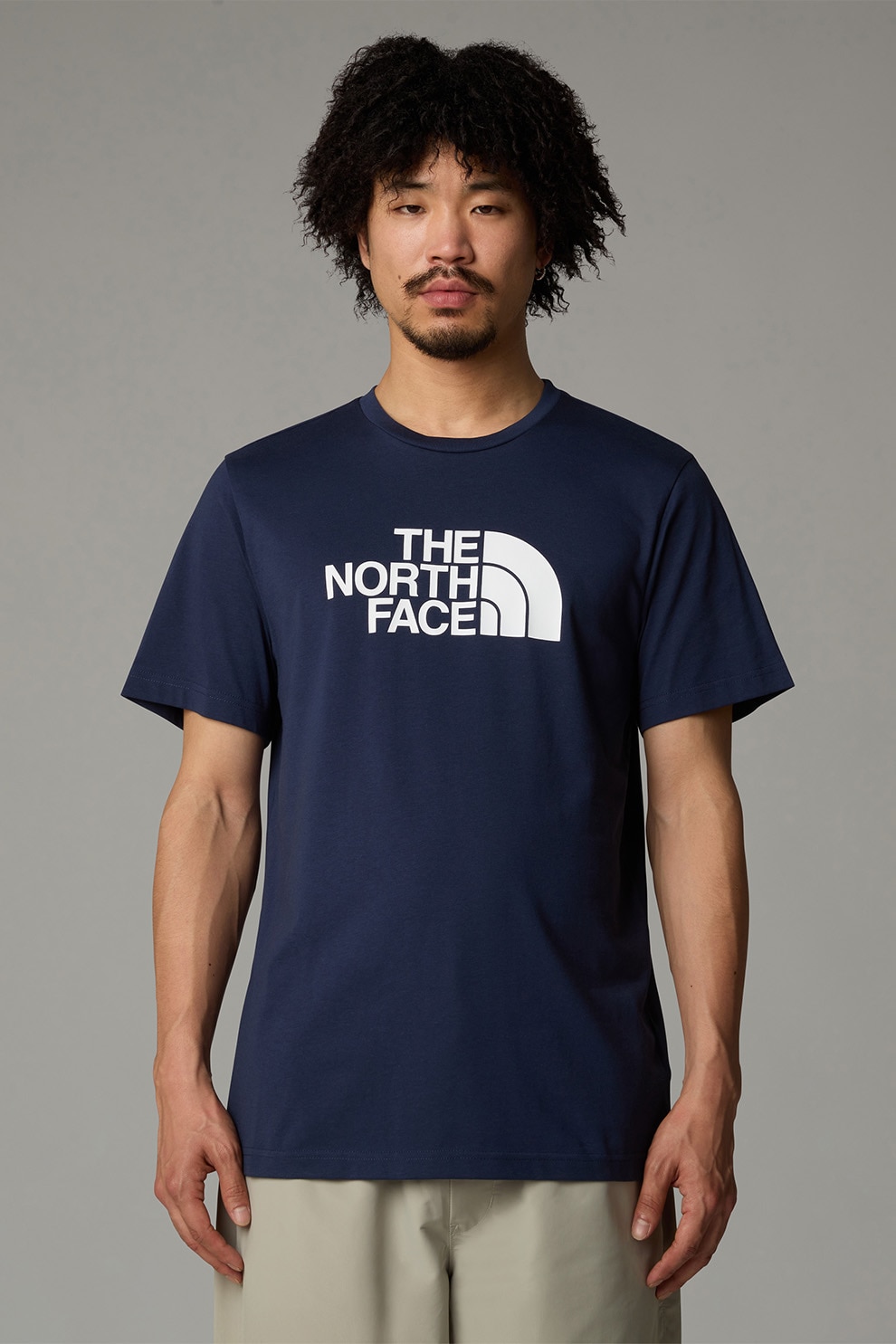 The North Face, Tricou regular fit cu decolteu la baza gatului si imprimeu logo, Bleumarin, S