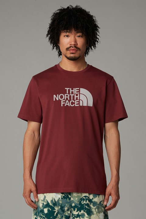 The North Face, Тениска с лого и овално деколте, Бордо