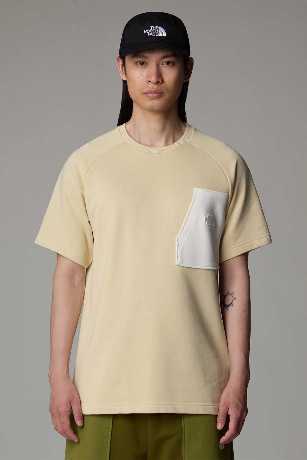 The North Face, Tricou relaxed fit Terry, Alb, Bej, L