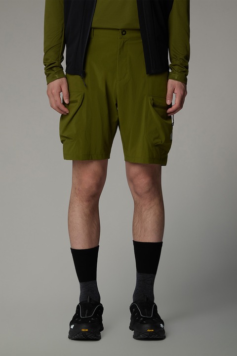 The North Face, Pantaloni scurti cu buzunare multiple pentru drumetii, Verde masliniu