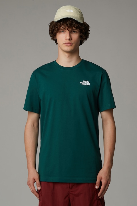 The North Face, Памучна тениска с лого на гърба, Тъмнозелен