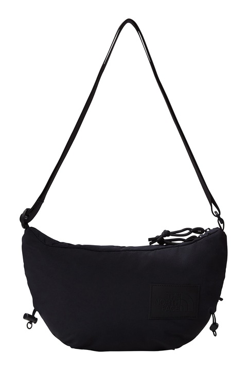 The North Face, Never Stop keresztpántos táska logós foltrátéttel, Koptatott fekete