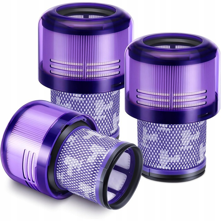 NewEvo филтър за прахосмукачка Dyson, 3 броя, съвместим с прахосмукачка Dyson V11 V15 SV14, миещ се, лилав - NewEvo