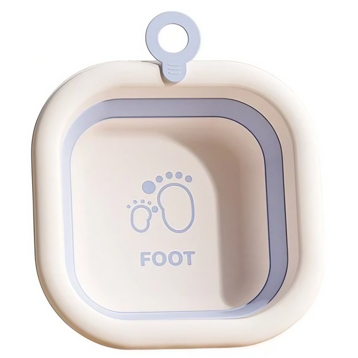 Сгъваема вана за деца, от Fitilomania, бебешка вана, модел с квадратни размери, синя, 30x30x3.5 см, 3.5 л