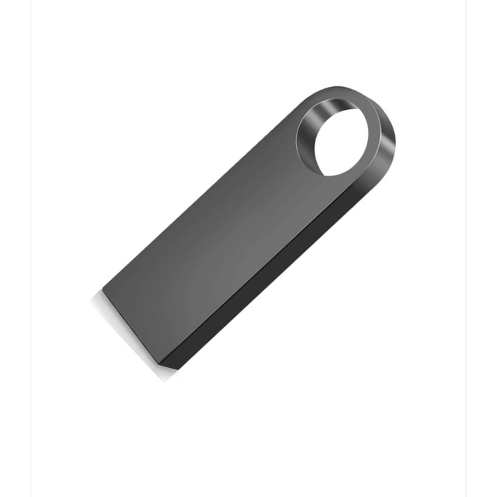 Usb pendrive 8GB mini, Kulcstartó típusú, átviteli sebesség 3.0, vízálló, fémből készült, ütésálló, Szürke színű