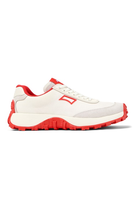Camper, Drift Trail sneaker nyersbőr részletekkel, Piros/Fehér