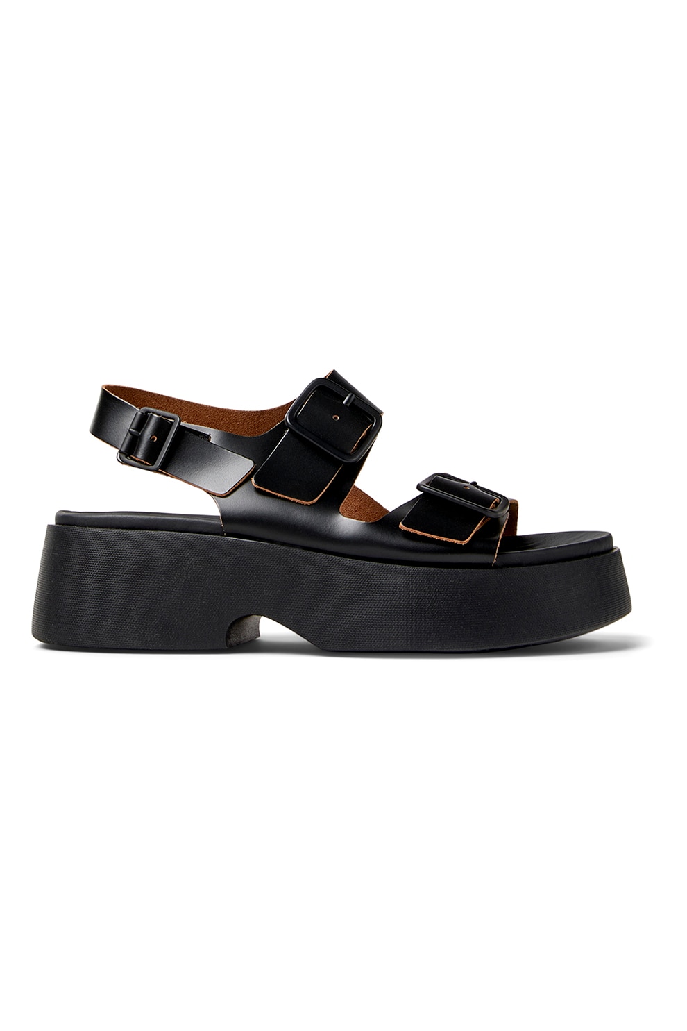 Camper, Sandale de piele cu toc Tasha, Negru, 41