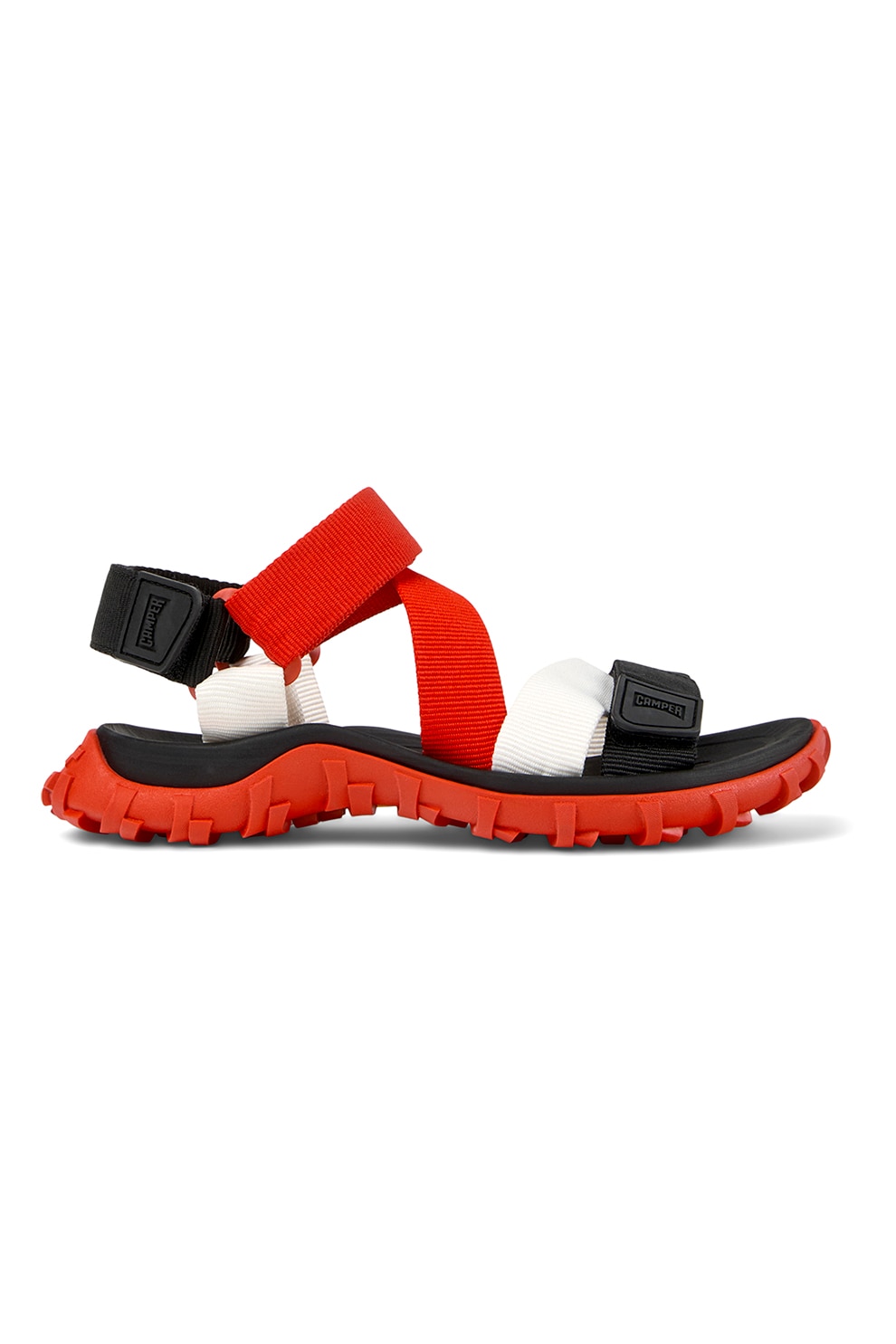 Camper, Sandale cu velcro Drift Trail, Rosu, Negru, 41
